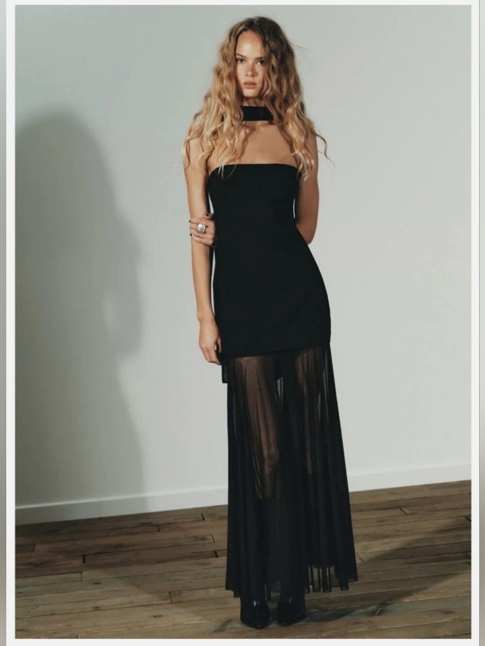 Zara Women's Medium Black Maxi Dress